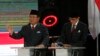 Calon presiden Prabowo Subianto (kiri) saat memberikan pidato didampingi calon wakil presiden Sandiaga Uno (kanan) dalam Debat Capres Cawapres 2019, di Jakarta, Sabtu, 13 April 2019.