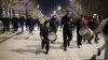 Supporters of left-wing Vetevendosje! party celebrate following results of a parliamentary election, in Pristina, Kosovo, Feb. 9, 2025.