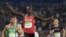 David Rudisha franchit la ligne d'arrivée du 800 m aux JO de Rio, Brésil, le 15 août 2016. (AP Photo/David J. Phillip)