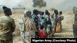 Sojojin Najeriya sun ceto wasu mutane a bayan da suka fatattaki 'yan Boko Haram daga wani sansaninsu dake dajin Sambisa a Jihar Borno