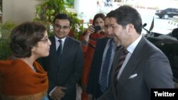 د افغانستان نایب خارجه وزیر حکمت خلیل کرزی او د پاکستان د خارجه چارو سېکریټري تهمینه جنجوعه
