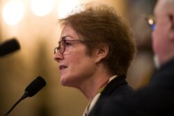 Former U.S. Ambassador to Ukraine Marie Yovanovitch testifies before the House Intelligence Committee on Capitol Hill in Washington, Nov. 15, 2019.