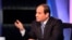 File: Presidential candidate Abdel Fattah el-Sissi talks during a TV interview broadcast on CBC and ONTV, in Cairo, May 6, 2014.
