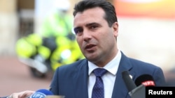 Macedonia's Prime Minister Zoran Zaev, speaks at the Western Balkans Summit in London, Britain, July 10, 2018. 