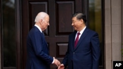美国总统拜登与中国领导人习近平在加州费罗丽庄园举行双边会谈。（2023年11月15日）