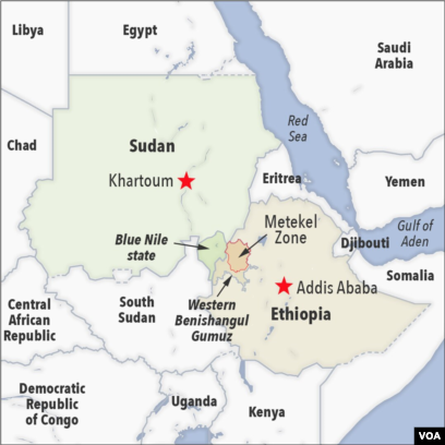 Map Of Ethiopia And Sudan Western Ethiopia Fighting Sends Thousands Fleeing To Sudan