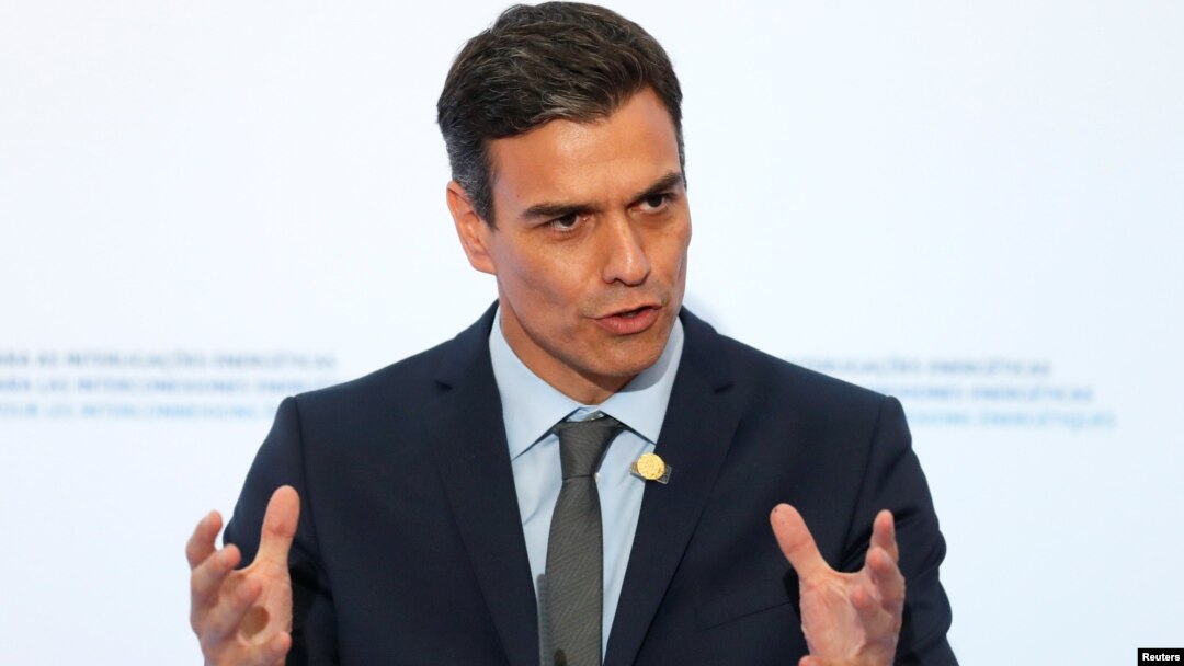 PM Spanyol Pedro Sanchez. Spanyol menuntut jaminan tentang masa depan Gibraltar.