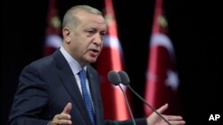 土耳其總統埃爾多安9月1日在安卡拉發表講話。