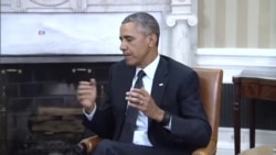 U.S. President Barack Obama and Nigeria President Muhammadu Buhari, in Washington