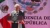 El presidente de México, Andrés Manuel López Obrador, habla durante un evento para conmemorar el 86º aniversario de la expropiación de empresas petroleras extranjeras, en la sede de PEMEX en Ciudad de México, México. 18 de marzo de 2024.