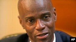 FILE - Haiti's President Jovenel Moise speaks during an interview at his home in Haiti, Feb. 7, 2020. A former Haitian senator pleaded guilty on Oct. 10, 2023, in the United States to charges related to the 2021 assassination of Moïse.