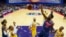 Le Camerounais Joel Embiid, des Philadelphia 76ers, fait un dunk pendant la première mi-temps d'un match de basket-ball NBA contre les Los Angeles Lakers, jeudi 27 janvier 2022, à Philadelphie.