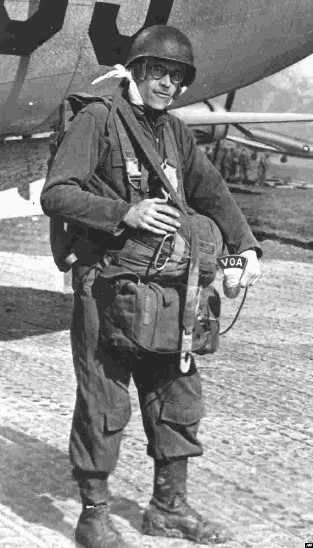 Broadcasting from Korea in the 1950s.