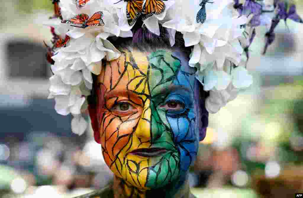 People gather for the 3rd annual Queer Liberation March in New York, June 27, 2021.