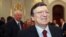 European Commission President Jose Manuel Barroso leaves a news conference at the Norwegian Nobel Institute in Oslo, December 9, 2012. 