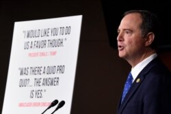 House Intelligence Committee Chairman Adam Schiff, D-Calif., speaks during a news conference on Capitol Hill in Washington, Dec. 3, 2019.