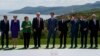 FILE - The G-7 summit participants pose for a photo in Charlevoix, Canada, June 8, 2018. 