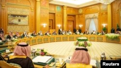 Saudi Arabia's King Salman bin Abdulaziz Al Saud attends the 2019 budget meeting in Riyadh, Saudi Arabia, Dec. 18, 2018. 