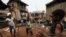 Children play in the Makoko slum, in Lagos, Nigeria where houses accessible only by canoe sit on stilts above polluted waters of the Lagos lagoon, January 21, 2011