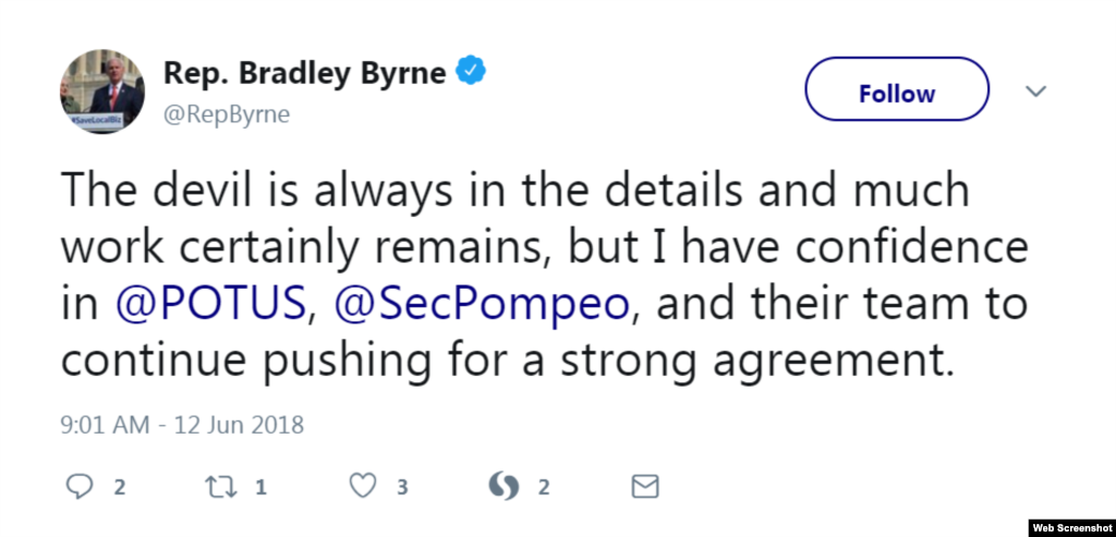Alabama Congressman Bradley Byrne, a Democrat, said he is confident the Trump administration will push for a strong deal.