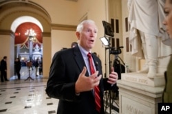 FILE - Rep. Mo Brooks, R-Ala. is interviewed on Capitol Hill in Washington, March 22, 2017.