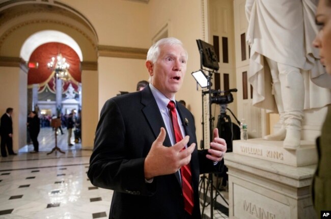 FILE - Rep. Mo Brooks, R-Ala. is interviewed on Capitol Hill in Washington, March 22, 2017.