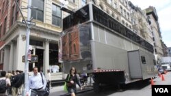 El camión estaba entre las calles Broome y Greene del barrio Soho en Nueva York.