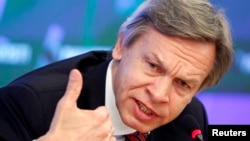 Alexei Pushkov, Chairman of the Russian State Duma Committee on International Affairs (file photo)