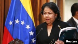 La presidenta del Tribunal Supremo de Justicia de Venezuela, Luisa Estella Morales, se prepara para declarar a Chávez y a Maduro "en funciones".