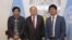 ကုလအတွင်းရေးမှူးချုပ်နှင့် တွေ့ဆုံနေသည့် ကိုဝလုံးနှင့် ကိုကျော်စိုးဦး။ (မတ် ၇၊ ၂၀၂၀။ ဓာတ်ပုံ - Antonio Guterres' Twitter)