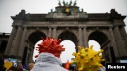 Protest against coronavirus measures in Brussels