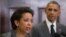 FILE - President Barack Obama, right, looks on as his nominee for U.S. Attorney General, Loretta Lynch, speaks during an event at the White House in Washington, D.C., November 8, 2014. 