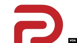 El logo de Parler, una nueva red social.