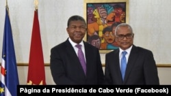 João Lourenço, Presidente de Angola, e José Maria Neves, Presidente de Cabo Verde, Praia, 9 de Novembro de 2021