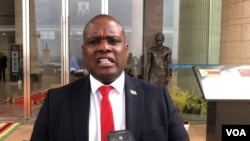 Casten Matewu, a lawmaker from Zimbabwe's main opposition party, the Citizens Coalition for Change, is pictured at Parliament, Oct. 9, 2024. He says a death penalty abolition bill will easily win parliamentary approval. (Columbus Mavhunga/VOA)