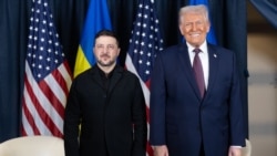 特朗普总统在瑞士达沃斯世界经济论坛会晤乌克兰总统泽连斯基。（2026年1月22日）