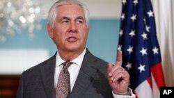 အမေရိကန်နိုင်ငံခြားရေးဝန်ကြီး Rex Tillerson။