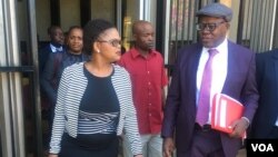 Tendai Biti and his lawyer, Beatrice Mtetwa