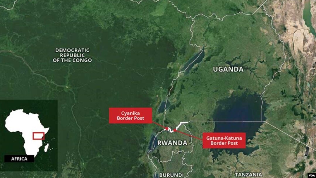 Imipaka y'u Rwanda na Uganda