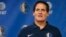 NBA's Dallas Mavericks owner Mark Cuban stands on stage ahead of a news conference, in Dallas, Texas, Feb. 26, 2018.