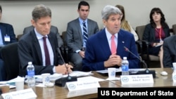 U.S. Secretary of State John Kerry and Assistant Secretary Tom Malinowski attend the 19th US-China Human Rights Dialogue.