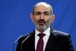 Armenia's Prime Minister Nikol Pashinyan at the Chancellery in Berlin, Germany, Feb. 13, 2020.