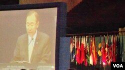 Sekretaris Jenderal PBB, Ban Ki-moon hadir sebagai pembicara kunci dalam Jakarta International Defense Dialog, Rabu (21/3).