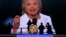 Democratic presidential nominee Hillary Clinton speaks during the final day of the Democratic National Convention in Philadelphia, Thursday, July 28, 2016.
