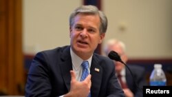 El director del FBI, Christopher Wray, en su testimonio ante el Comité de Seguridad Nacional de la Cámara de Representantes, el 17 de septiembre de 2020.