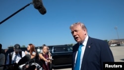 U.S. President Donald Trump departs Joint Base Andrews in Maryland