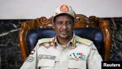 FILE - General Mohamed Hamdan Dagalo is shown on Oct. 21, 2019. Dagalo recently finished a tour of Africa, where he met with government officials in Uganda, Djibouti, Ethiopia, Kenya, South Africa and Rwanda.