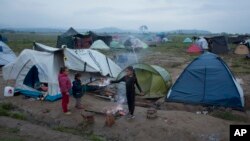 شاو خوا ٣٠٠٠ مهاجر چې اکثریت یې سوریان او عراقیان دي د مقدونیا سره په پوله په خپلسر جوړ شويو کمپونو کې اوسیږي