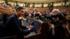 FILE - Spain's Prime Minister Pedro Sanchez is photographed at the Spanish parliament in Madrid, Feb. 13, 2019. 