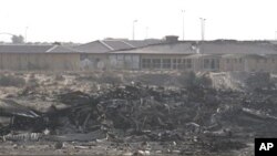 A general view shows the military compound where a 747-400 Boeing cargo plane operated by United Parcel Service Inc crashed, 05 Sep 2010 (file)